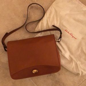 BNWT Vintage Brown Leather Salvatore Ferragamo Bag